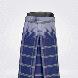 Rino Blue Santa Grey Lapis Blue Checked Lungie